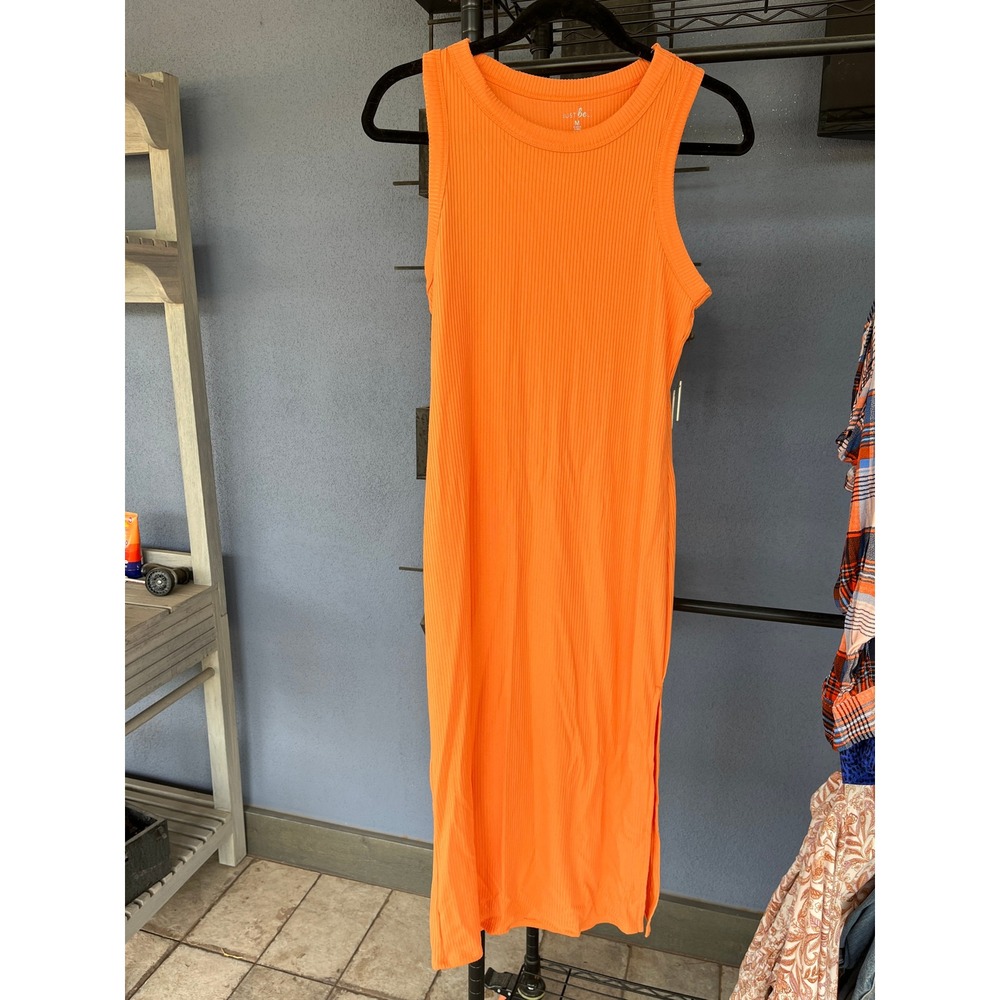Ribbed Bodycon Maxi Tank Dress Boho Summer Festival Sleeveless M